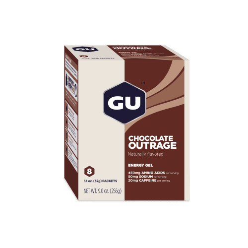 GU SPORTS GU ENERGY GEL - 8 PACK BOX CHOCOLATE OUTRAGE