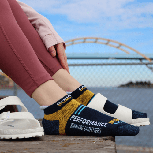 SAUCONY SOCKS PRO RUN MKE SOCK RUN MKE BLUE / GOLD