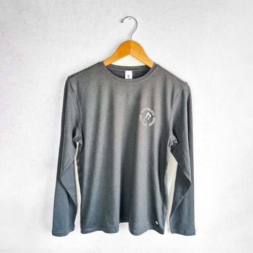 PR GEAR MEN'S PRO LOGO LONG SLEEVE 2.0 - HEATHER BLACK S