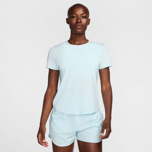 NIKE WOMEN'S ONE CLASSIC SHORT SLEEVE - 474 GLACIER BLUE/BLACK XS