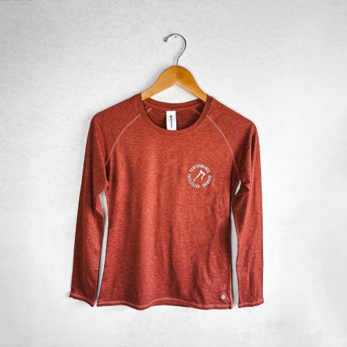 PR GEAR WOMEN'S PRO LOGO LONG SLEEVE 2.0 - RUSSET BROWN S