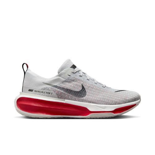 NIKE MEN'S INVINCIBLE RUN 3 - D - 102 WHITE/BLACK-FIRE RED 7.0