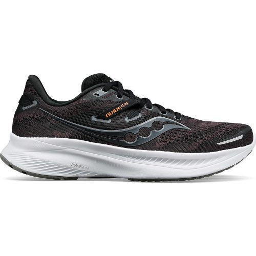 SAUCONY MEN'S GUIDE 16 - WIDE 2E - 05 BLACK/WHITE 7.0