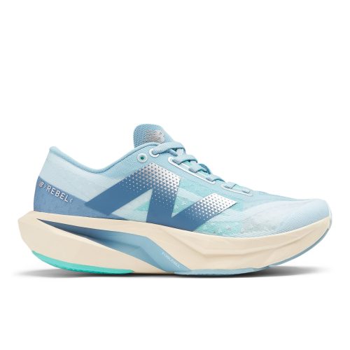 NEW BALANCE WOMEN'S FUELCELL REBEL V4 - B - CH4 QUARRY BLUE/CHROME BLUE 5.0