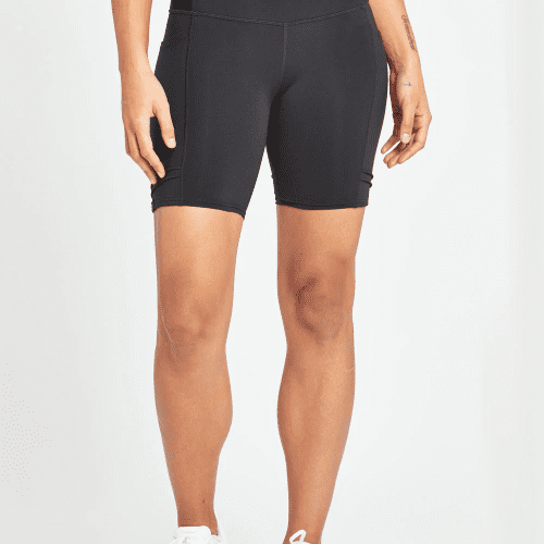 OISELLE WOMEN'S MID LENGTH POCKET JOGGER SHORT BLACK