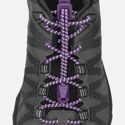 NATHAN REFLECTIVE RUN LACES REFLECTIVE PURPLE