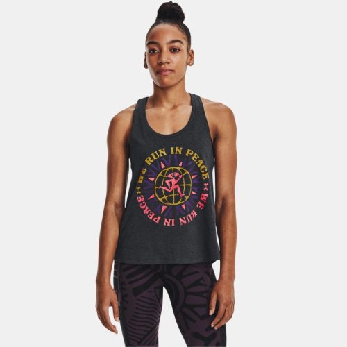 UNDER ARMOUR WOMEN'S RUN IN PEACE TANK CLEARANCE 001 BLACK/PINK SHOCK