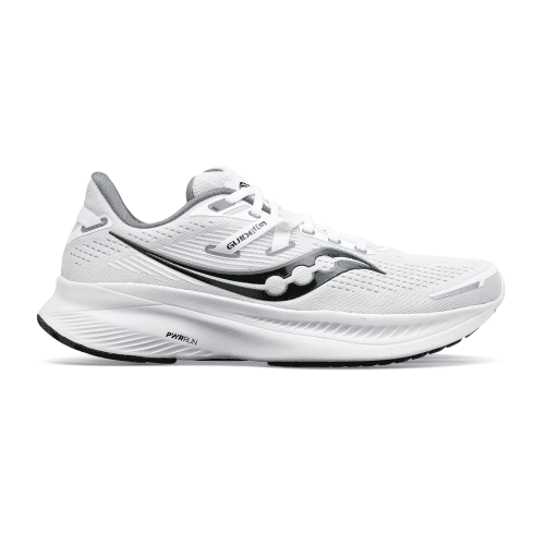 SAUCONY MEN'S GUIDE 16 - D - 11 WHITE/BLACK 7.0