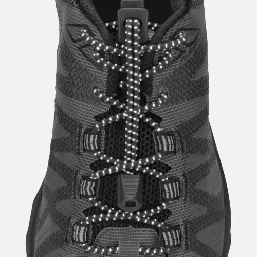 NATHAN REFLECTIVE RUN LACES REFLECTIVE BLACK