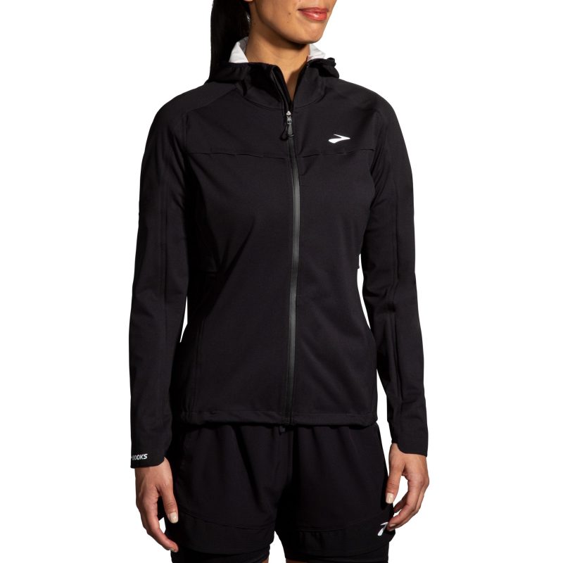 BROOKS WOMEN'S HIGH POINT WATERPROOF JACKET 001 BLACK