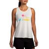 BROOKS WOMEN'S DISTANCE TANK 3.0 - 137 ECRU/BROOKS L