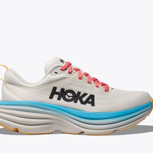 HOKA WOMEN'S BONDI 8 - B - BSW BLANC DE BLANC/SWIM DAY 5.0