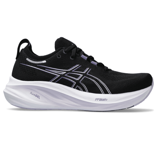 ASICS WOMEN'S NIMBUS 26 - B - 003 BLACK/DUSTY PURPLE 5.0