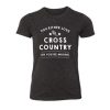 SARAH MARIE DESIGN STUDIO YOUTH LOVE CROSS COUNTRY TEE - BLACK TRIBLEND YS