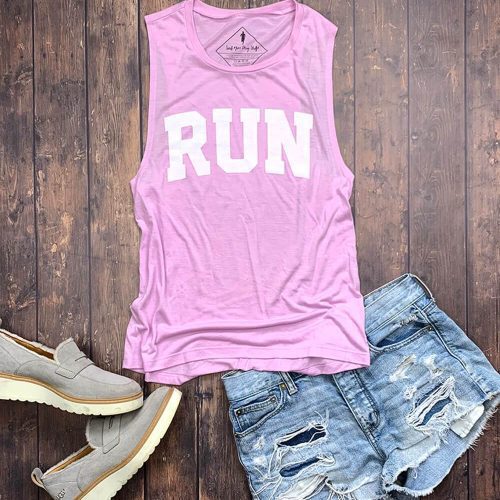 SARAH MARIE DESIGN STUDIO RUN MUSCLE TANK LILAC