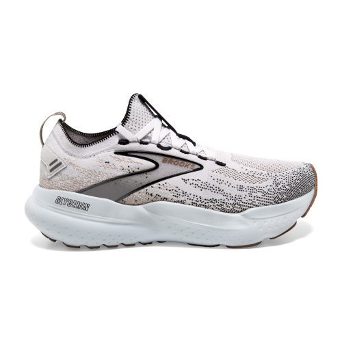 BROOKS WOMEN'S GLYCERIN STEALTHFIT 21 - B - 135 WHITE/GREY/BLACK 5.0