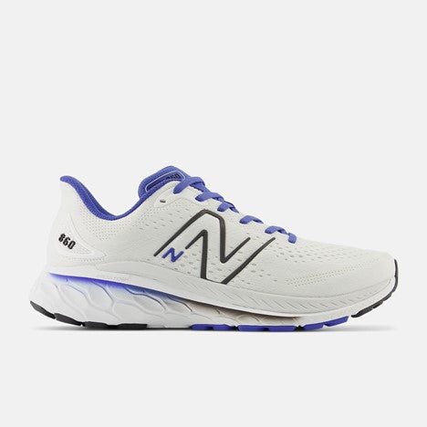 NEW BALANCE MEN'S 860 V13 - D - F13 WHITE/MARINE BLUE 6.0