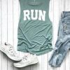 SARAH MARIE DESIGN STUDIO RUN MUSCLE TANK DUSTY BLUE